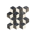 Mozaic Marmura Mix Cube Design Mata (Bianco Carrara, Cleopatra, Nero Marquina)