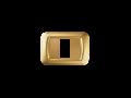 Placa ornament TOP SYSTEM  - IN TECHNOPOLYMER GLOSS FINISH - 1 modul- ANTIQUE GOLD - SYSTEM