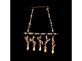 CANDELABRU ROPE 5XE27 NEGRU/RUGINIU L1030XH500mm