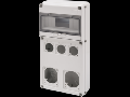 Organizator de santier Q-DIN 10 MODULE - 3 FLANSE-OUTLET 50x50 SOCKET mm + 2 FLANSE IEC 16/32 A - IP65
