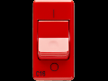 Siguranta automata - FOR DEDICATED LINES - 1P+N 16A 3kA 6mA CHARACTERISTIC C - 1 MODULE - RED - SYSTEM