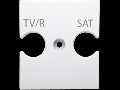UNIVERSAL SUPPORT - COMBINED Priza OUTLET TV/R-SAT - WHITE - CHORUS