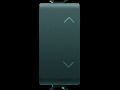 THREE-WAY SWITCH 1P 250V ac - 10AX - NEUTRAL - SYMBOL UP-DOWN - 1 MODULE - BLACK - CHORUS