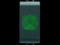 Lampa prezenta tensiune - GREEN - 1 MODULE - BLACK - CHORUS
