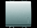 Intrerupator cap cruce 1P 250V ac - 16AX ILLUMINABLE - WITH DIFFUSER - 2 MODULES - TITANIUM - CHORUS