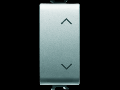 Intrerupator cu revenire 1P 250V ac - NO+NO 10A - WITH INTERLOCK -SYMBOL: UP- DOWN - 1 MODULE - TITANIUM - CHORUS