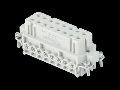 Insert pentru conector Mama - 66X16 - 16P + E 16A 250V / 4kV / 3 - ?URUB CONNECTION - CU PLATE - GRI