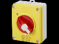 Selector rotativ - Emergenta - doza din material izolator - 25A 3P - blocabil RED KNOB - IP66/67/69