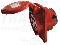 Priza industriala incorporabila, oblica TICS-315 16A, 400V, 3P+N+E, 6h, IP44
