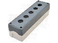 Carcasa pentru butoane, gri, 5 NYGD-5GR d=22,5, IP65, 2PG-13,5