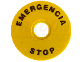 Placuta EMERGENCY STOP NYG3-ES90 d=90mm; h=2mm; ABS