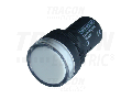 Lampa de semnalizare cu LED, alba LJL16-WF 400V AC, d=16mm