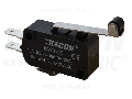 Microantrerupator cu tija-arc si rola KW3-55 1CO 10(3)A/230V, 28mm, 4,8x0,8 mm, IP00