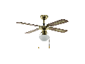 Lampa cu ventilator TIGGANO aged brass 220-240V, 50Hz