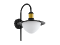 Lampa perete SIRMIONE negru, gold 220-240V,50/60Hz IP44