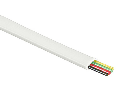 Flat Modular Cable, 4-wire, AWG26, White, 100m