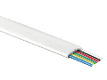 Flat Modular Cable, 6-wire, AWG26, White, 100m