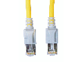 Patchcablu Cat6a cu LED ecranat RJ45 galben 10GB2m