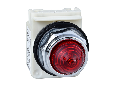 Lampa Octog. Ø 30 - Rosu - Led Lum. Ridicata Ba 9S - 48V C.A./C.C. - Ip66