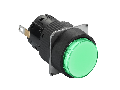 Lampa pilot rotunda 16 - IP65 - verde - LED 24VDC integr. polariz - conector