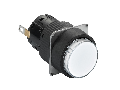 Lampa pilot rotunda 16 - IP65 -alba - LED 24VDC integr. polariz - conector