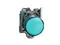 Lampa Pilot Completa Verde Ø 22, Lentila Simpla, Cu Led Integral 110 - 120 V