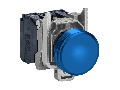 Lampa Pilot Completa Albastra Ø22, Lentila Simpla Cu Led Integral De 110 - 120 V