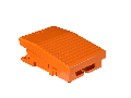 Comutator Picior Simplu - Ip66 -Fara Capac -Metalic -Portocaliu - 2 Nc + 2 No
