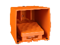 Comutator Picior Simplu - Ip66 -Cu Capac -Metalic -Portocaliu - 2 Nc + 2 No