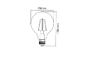 Sursa de iluminat, bec F?LAMENT G95 4W E27 ADVANCE 2200K