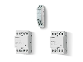 Contactor modular - 2 contacte, 25 A, Contactor modular, 25 A, Selector Auto-On-Off + indicator mecanic + LED, 12 V, C.A. (50/60Hz)/C.C., AgNi, Toate contactele ND (normal deschise), Standard