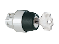 Selector cu cheie, 22MM 8LM METAL SERIES, 3 Pozitii, 1 - 0 - 2 WITH DIFFERENT KEY CODE