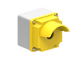 Doza semnalizare, goala fara elemente semnalizare si comanda, pentru 1 element. YELLOW COVER SHROUDED