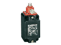 PLASTIC Limitator de cursa, T SERIES (DIMENSIONS TO EN 50041), TOP PUSH ROD PLUNGER, cu buton reset, CONTACTS 1NO+1NC SLOW ACTION. STEEL PLUNGER