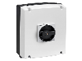 IEC/EN TYPE IP65 Cutie ne metalica cu intrerupator rotativ, tripolar. WITH ROTATING BLACK HANDLE, 63A