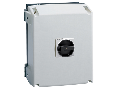 IEC/EN TYPE IP65 Cutie ne metalica cu intrerupator rotativ, tripolar. WITH ROTATING BLACK HANDLE, 160A