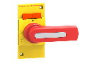 DIRECT OPERATING HANDLE FOR GL0160...GL0315. RED/YELLOW