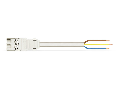 pre-assembled connecting cable; Eca; Plug/open-ended; 3-pole; Cod. A; H05Z1Z1-F 3G 2.5 mm; 5 m; 2,50 mm; white