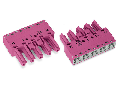 Socket; 5-pole; Cod. B; 4,00 mm; pink