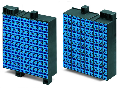 Matrix patchboard; 80-pole; Marking 1-80; suitable for Ex i applications; Color of modules: blue; Module marking, side 1 and 2 vertical; 1,50 mm; dark gray