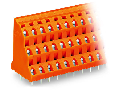 Triple-deck PCB terminal block; 2.5 mm; Pin spacing 7.62 mm; 3 x 6-pole; CAGE CLAMP; 2,50 mm; orange