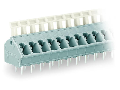 PCB terminal block; push-button; 2.5 mm; Pin spacing 5/5.08 mm; 2-pole; CAGE CLAMP; commoning option; 2,50 mm; gray