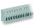 PCB terminal block; push-button; 2.5 mm; Pin spacing 5 mm; 16-pole; CAGE CLAMP; 2,50 mm; gray