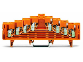 4-level same potential terminal block; for 35 x 15 mounting rail; 1,50 mm; orange