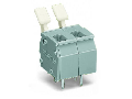 PCB terminal block; finger-operated levers; 2.5 mm; Pin spacing 7.5/7.62 mm; 4-pole; CAGE CLAMP; commoning option; 2,50 mm; gray