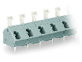 PCB terminal block; push-button; 2.5 mm; Pin spacing 10/10.16 mm; 6-pole; CAGE CLAMP; commoning option; 2,50 mm; gray