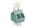 PCB terminal block; finger-operated levers; 2.5 mm; Pin spacing 5/5.08 mm; 4-pole; CAGE CLAMP; commoning option; 2,50 mm; gray