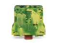 2-conductor ground terminal block; 50 mm; suitable for Ex e II applications; lateral marker slots; only for DIN 35 x 15 rail; 2.3 mm thick; copper; POWER CAGE CLAMP; 50,00 mm; green-yellow