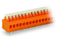 PCB terminal block; push-button; 1.5 mm; Pin spacing 3.81 mm; 16-pole; Push-in CAGE CLAMP; 1,50 mm; orange