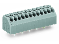 PCB terminal block; push-button; 1.5 mm; Pin spacing 3.5 mm; 10-pole; Push-in CAGE CLAMP; 1,50 mm; orange
